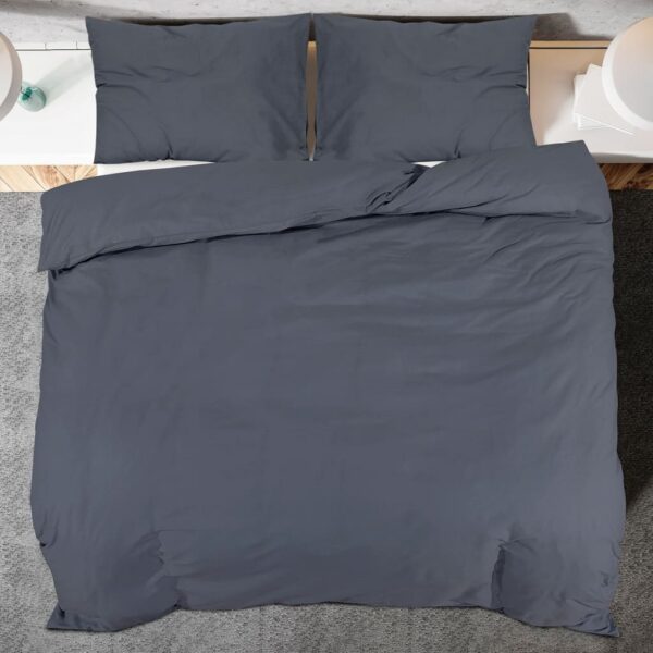 Voodipesukomplekt, Hall, 155 X 220 Cm, Puuvill Antratsiit - Image 5