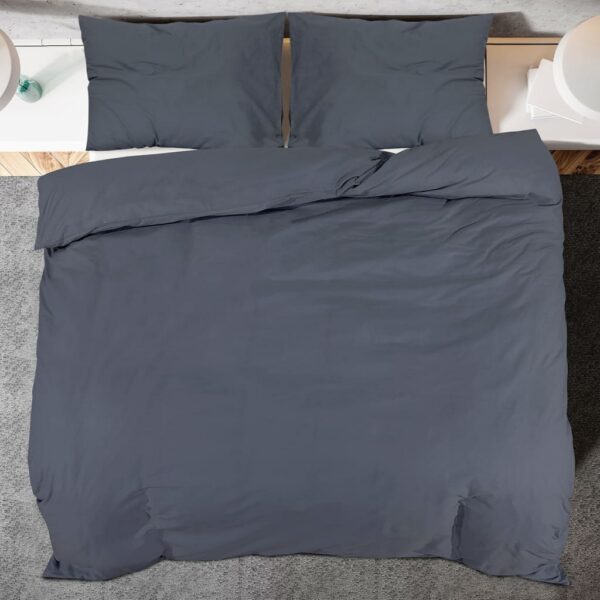 Voodipesukomplekt, Hall, 260X220 Cm, Puuvill Antratsiit - Image 5