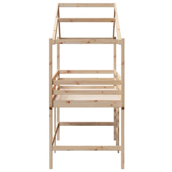 Kõrge voodi redeli ja katusega, Männipuit - Image 7