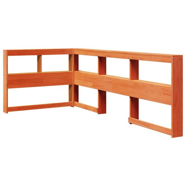 Riiuliga voodi ilma madratsita, Männipuit - Pruun - Image 6