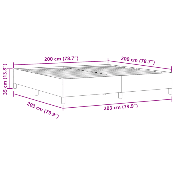 Voodiraam, Sinine 200X200cm - Image 8