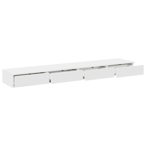 Voodi sahtlid, Valge, 180X36,5X16,5cm, Tehispuit - Image 5