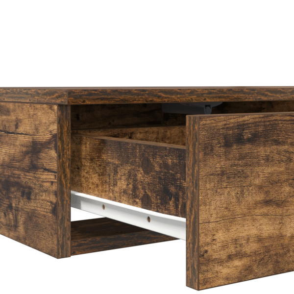 Voodi Sahtlid Suitsutatud Tammest 135X36,5X16,5 Cm Töödeldud Puidust - Image 9
