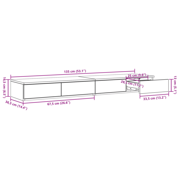 Voodi Sahtlid Suitsutatud Tammest 135X36,5X16,5 Cm Töödeldud Puidust - Image 11